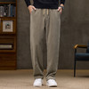 【灯芯绒】【DQ】大依优型大码松紧腰直筒休闲裤长裤男舒适休闲简约百搭加肥加大男装 商品缩略图9