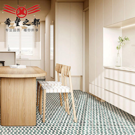 水磨石卫生间厨房地砖日式浴室厕所防滑墙砖侘寂风瓷砖复古600600 商品图2