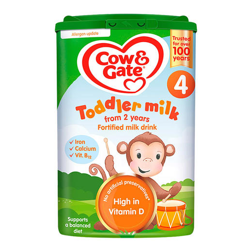 [保税区]英国 牛栏（Cow＆Gate）婴幼儿奶粉 4段 800g 商品图0