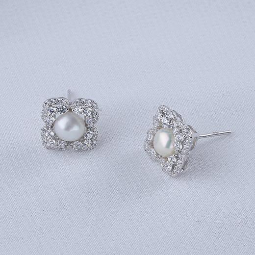 【宏艺珠宝】缎光微醺·银s925耳饰 商品图2