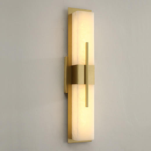 楼梯卧室过道背景墙灯轻奢中式新灯具客厅别墅灯床头灯全铜云石壁 商品图1