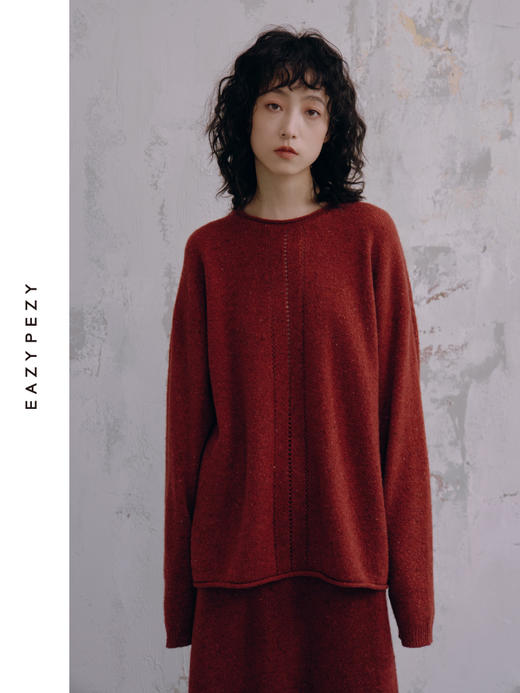 24AW 阿勒泰牦牛绒镂空卷边套装 商品图2