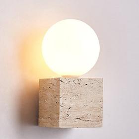 民宿氛围日式壁灯墙壁创意卧室北欧楼梯风黄洞石壁床头灯侘寂灯具