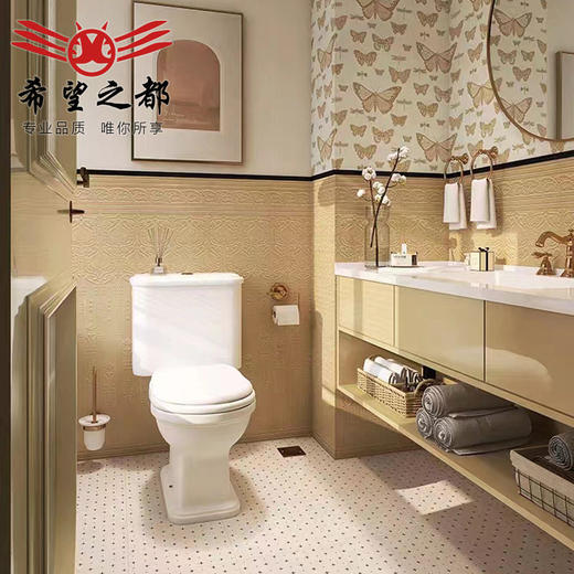 花砖300x1200墙砖法式卫生间姜黄复古瓷砖阳台海基地板砖厨房布 商品图0