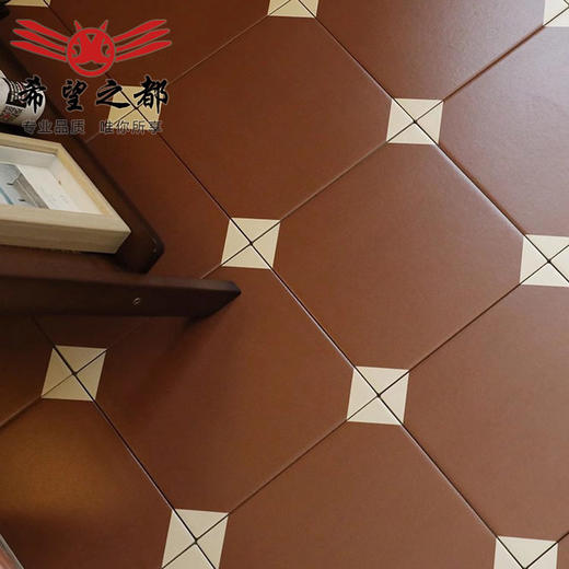 古风咖啡花砖地砖地砖厨房民宿卫生间中面包店焦复古浴室瓷砖糖色 商品图2