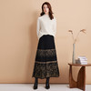 EITIE爱特爱新中式印花百褶仿马面裙高腰针织半身裙秋季新款C2406422 商品缩略图4