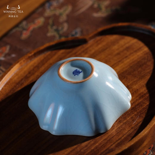 问鼎汝瓷收藏款传统天青葵盏杯 商品图4