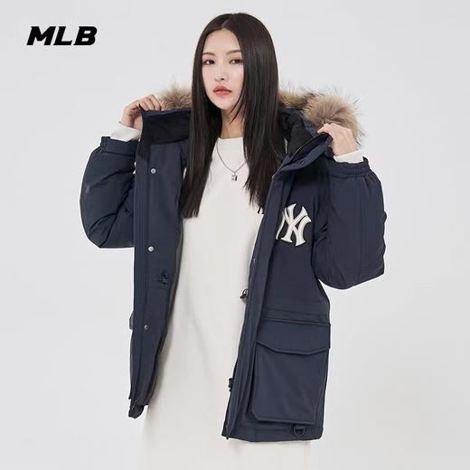 点此购买 MLB冬季男女情侣中长款鹅绒保暖防寒大毛领羽绒服 daxu 299226 商品图6