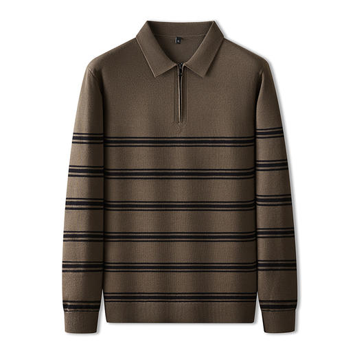 【新款DPF】大依优型大码翻领毛衣针织衫毛衫休闲加肥加大男士胖子大码内搭上衣打底衫 商品图5