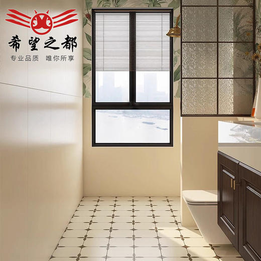 400卫生间植物花砖防滑地砖轻x1200瓷砖背景浴室厨房复古墙砖法式 商品图3