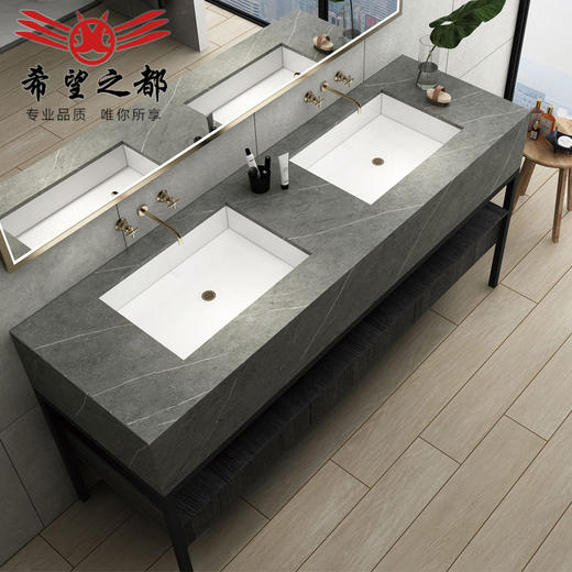 茶几餐厅新款楼梯1200x2600x15mm岩板客家具大板风格电视柜 商品图2