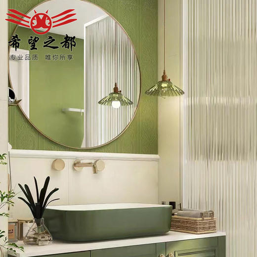 浮雕防滑法式地砖卫生间厨房浴室墙砖花砖全瓷墨绿 造型艺术复古 商品图3