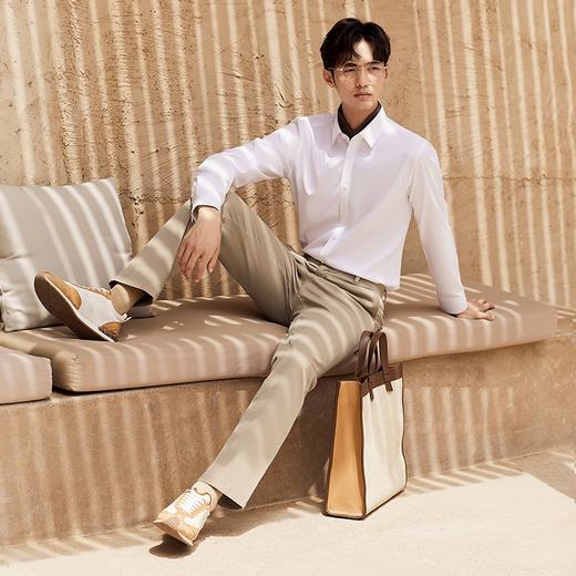 【DP免烫】柒牌长袖衬衫男2024春秋款易打理商务正装纯棉翻领衬衣	127A70890 商品图3