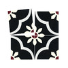 花片厨房砖厕所浴室卫生间地砖法式200x200瓷砖复古黑白花砖植物 商品缩略图4