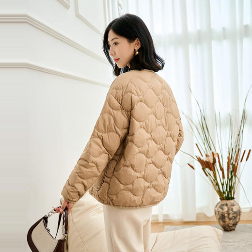 NEELLY纳俪商场同款冬季新款90白鹅绒羽绒服女百搭轻薄保暖外套N24104L07734 商品图1