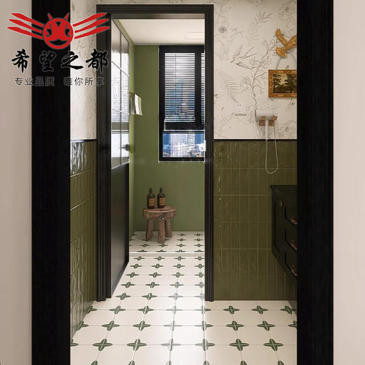 复古风厨房厕所燕子花砖地砖300x900mm法式南洋墙砖卫生间瓷砖 商品图2