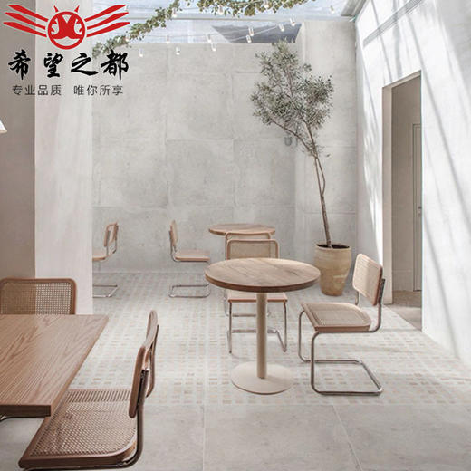 水泥网卫生间灰色阳台微餐厅木纹水泥砖红砖格子600x600仿古砖 商品图2