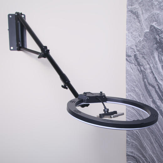 惊蛰刺青店铺墙壁安装纹身补光灯LED环形灯可折叠带直播手机支架 商品图4