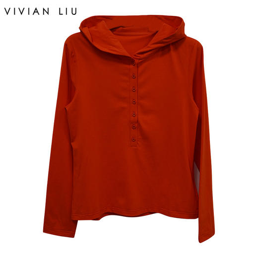 VIVIAN LIU薇薇安刘R2457313秋女装新款连帽长袖针织衫 商品图0