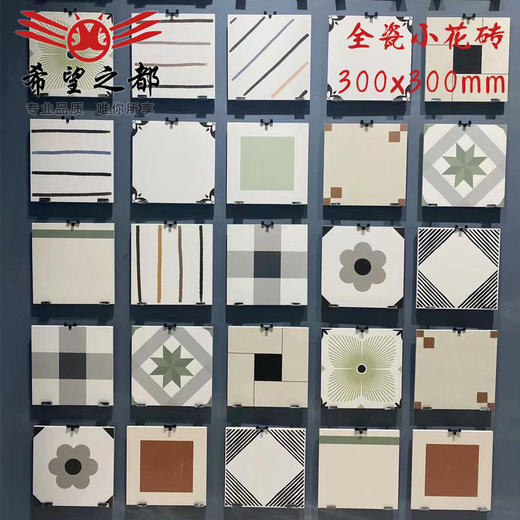 地砖全瓷网红小瓷砖民宿阳台厨房花砖卫生间法式墙砖300x300mm 商品图0