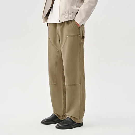 714street美式复古工装裤伐木裤春夏休闲裤宽松直筒裤潮牌裤子男 商品图2