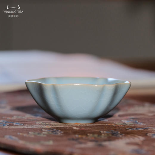 问鼎汝瓷收藏款传统天青葵盏杯 商品图0