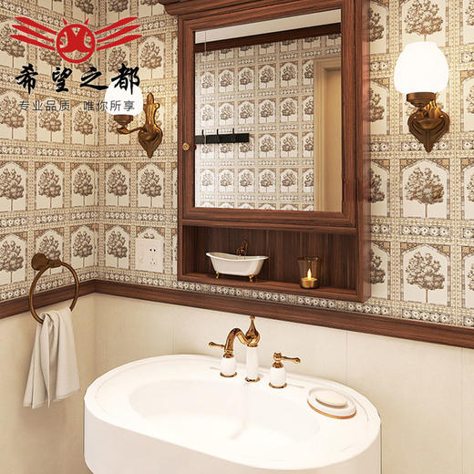 瓷砖法式厕所小风轻奢复古厨房花片宫廷花砖卫生间浴室地砖墙砖 商品图3