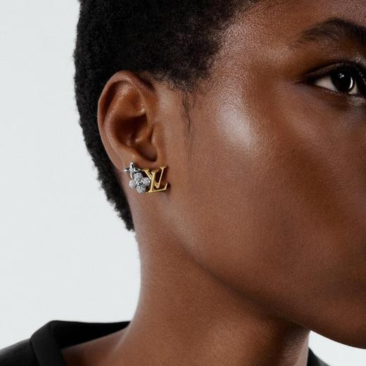 LV Gram 系列耳钉/项链满钻银花和金色L*v字母的结合，美到窒息 商品图3