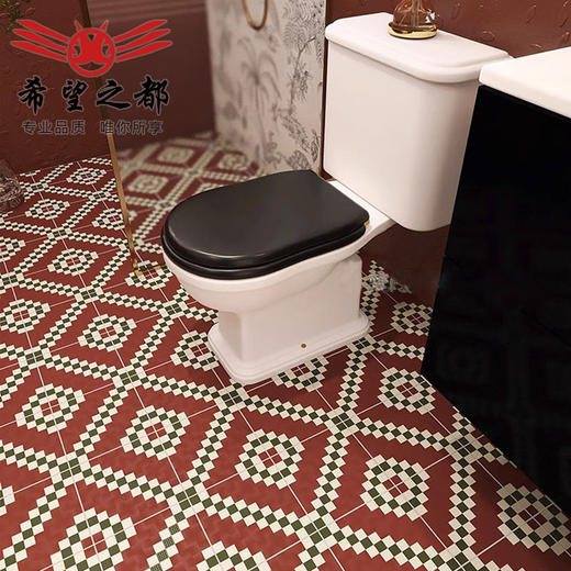 瓷砖复古花砖300800浴室厕所网红地砖法式花片卫生间小厨房墙面砖 商品图3