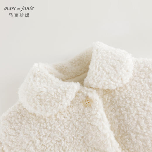 马克珍妮女童复古仿羊羔毛棉衣儿童夹棉外套2024年冬装新款241098 商品图5