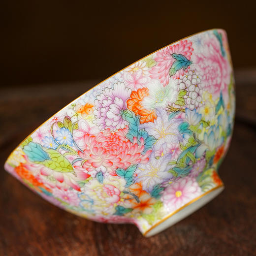 溢珍堂万花撇口杯 商品图6