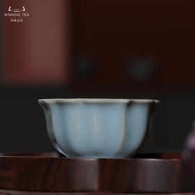 问鼎汝瓷收藏款传统天青宝相杯（缺货）