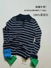 100%莱赛尔天丝原单定位条纹撞色袖针织衫 商品缩略图12