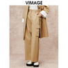 VIMAGE纬漫纪冬季新款高腰阔腿卡其色工装裤休闲百搭显瘦长裤V2205813 商品缩略图0