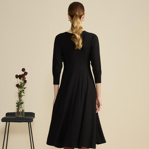 VIVIAN LIU薇薇安刘R2447401初秋女装新款圆领合体长袖连衣裙 商品图1