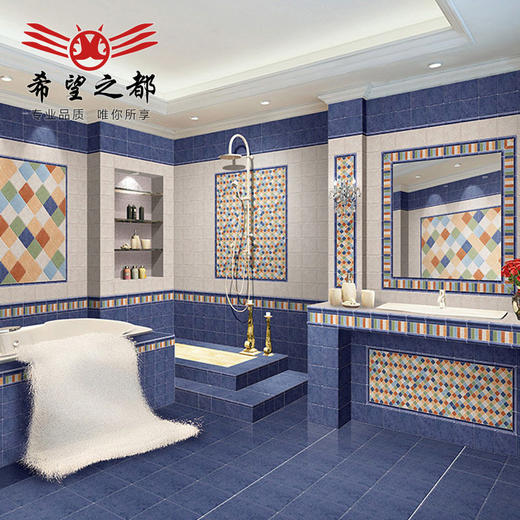 瓷砖300彩色佛山风150仿古砖田园美式地砖150地砖美式亮面*地中海 商品图3