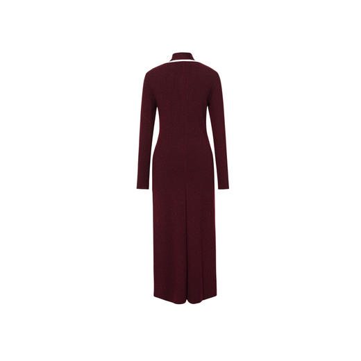 【严选】伊芙丽高腰显瘦复古直筒连衣裙2024冬季新款气质通勤百搭女下装1FA996321 商品图1