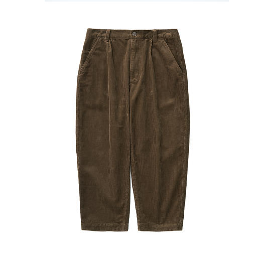 吃茶去chichaqu2024重磅灯芯绒锥形单褶九分裤复古宽松休闲百搭 商品图4