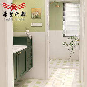 牛油果墙砖地砖厨房卫生间复古瓷砖浴室厕所法式纹花砖绿佛山鱼骨