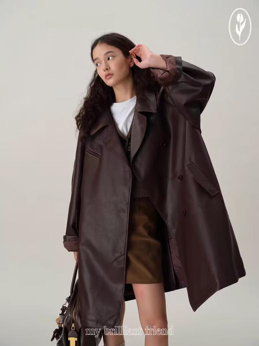 shyshystill/shy202408046/柔软重工环保皮复古大皮衣风衣外套 商品图2