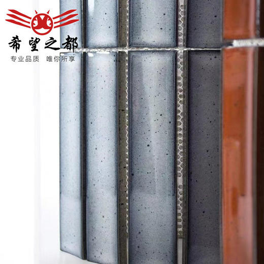 咖啡厅酒吧砖卫生间瓷砖马赛克厨房墙砖月牙竹节橄榄绿弧形 商品图3