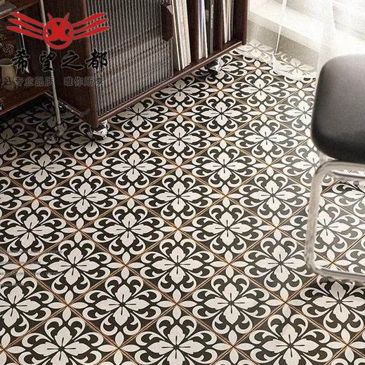 复古150x300地砖浴室墙砖阳台法式花砖厨房卫生间古风砖小厕所中 商品图3