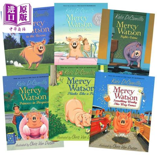 【中商原版】Mercy Watson 凯特迪卡米洛 小猪梅西6册套装 Adventures of Porcine Wonder Kate DiCamillo 儿童绘本故事图画书 商品图4