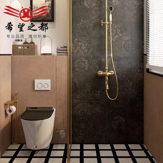 古风卫生间法式600x1200花砖复古地砖厨房全瓷防滑浴室中柔光瓷砖 商品图0