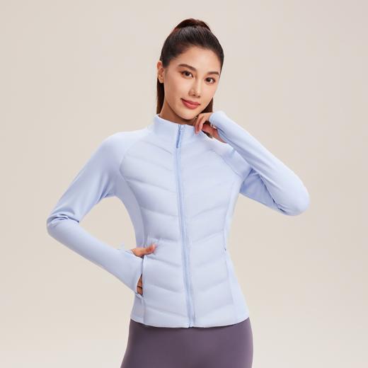 【清仓】【3.0拒水鸭绒】90绒三防石墨烯秋冬加绒保暖运动羽绒服女跑步外套显瘦健身服 商品图2