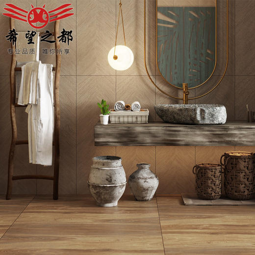 哑光面侘1200mm工艺寂风微卫生间客厅墙砖*水泥瓷砖地砖400仿古砖 商品图0
