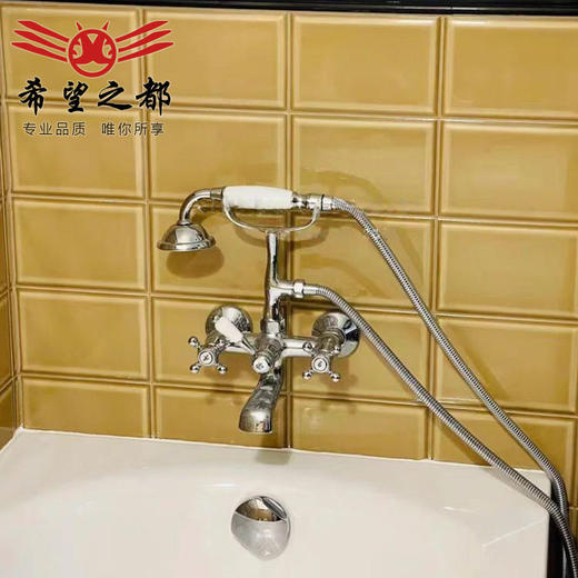 瓷砖墙砖砖巧克力吧台厨房复古黄色卫生间商用浴室面包厕所法式 商品图0