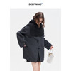 SELFWHO苏力绵羊毛澳洲进口可拆卸围巾领双面呢大衣女冬季新外套 商品缩略图1