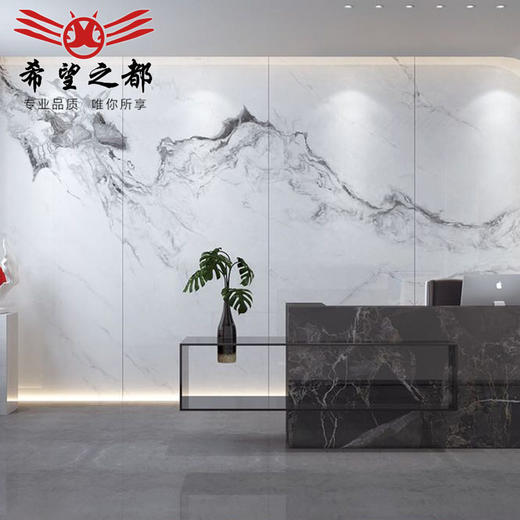 大通体背景规格*800连纹大板大理石岩板2600别墅客厅地板砖亮光 商品图0