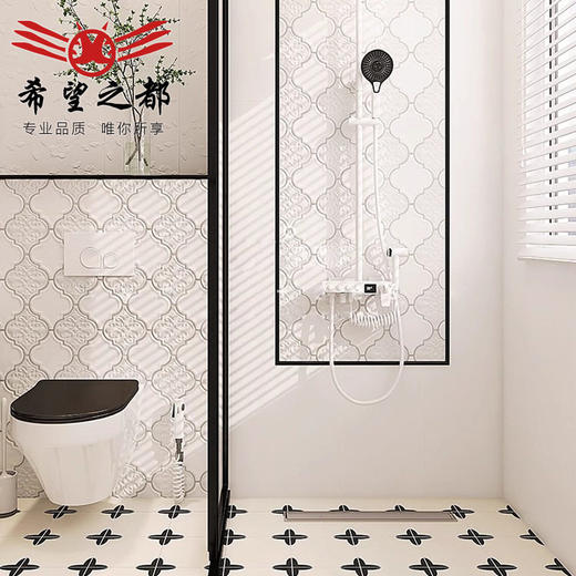 墙砖花砖复古瓷砖浴室卫生间地砖立体浮雕厕所法式暗纹瓷砖 商品图1